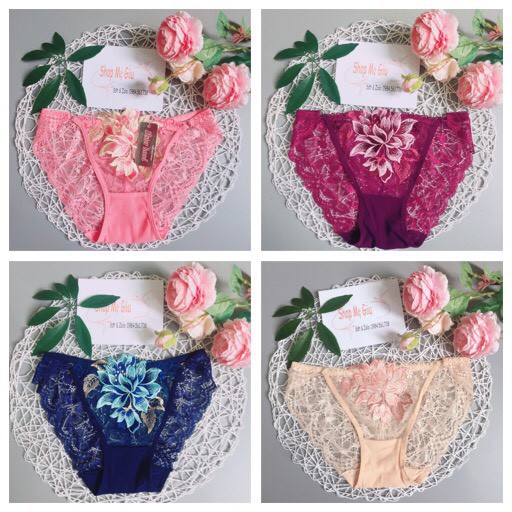 Quần lót nữ ren hoa hồng quyến rũ sexy