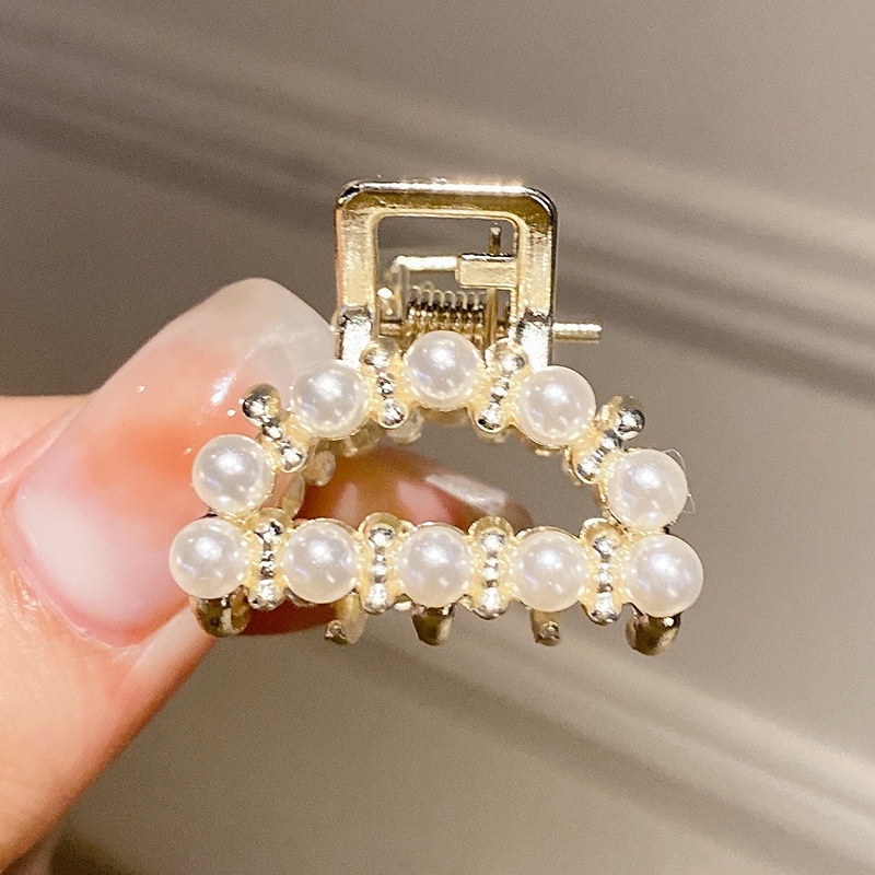 Kẹp tóc đính ngọc trai giả chất liệu hợp kim thời trang