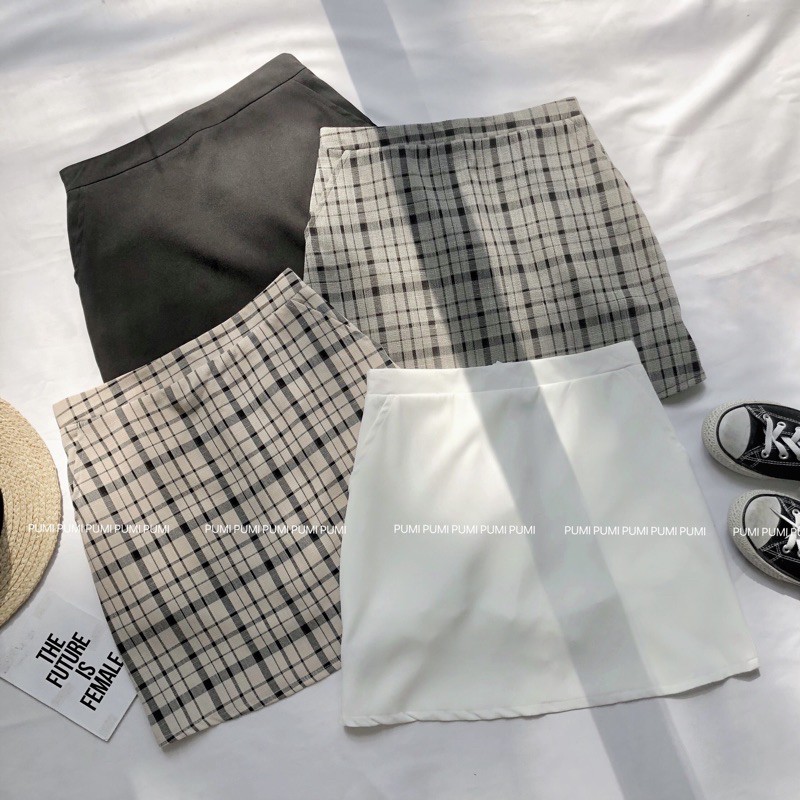 Chân váy nữ form chữ A mặc tôn dáng có 3 size SML hàng có sẵn tại Pumi ( quần áo thời trang nữ )