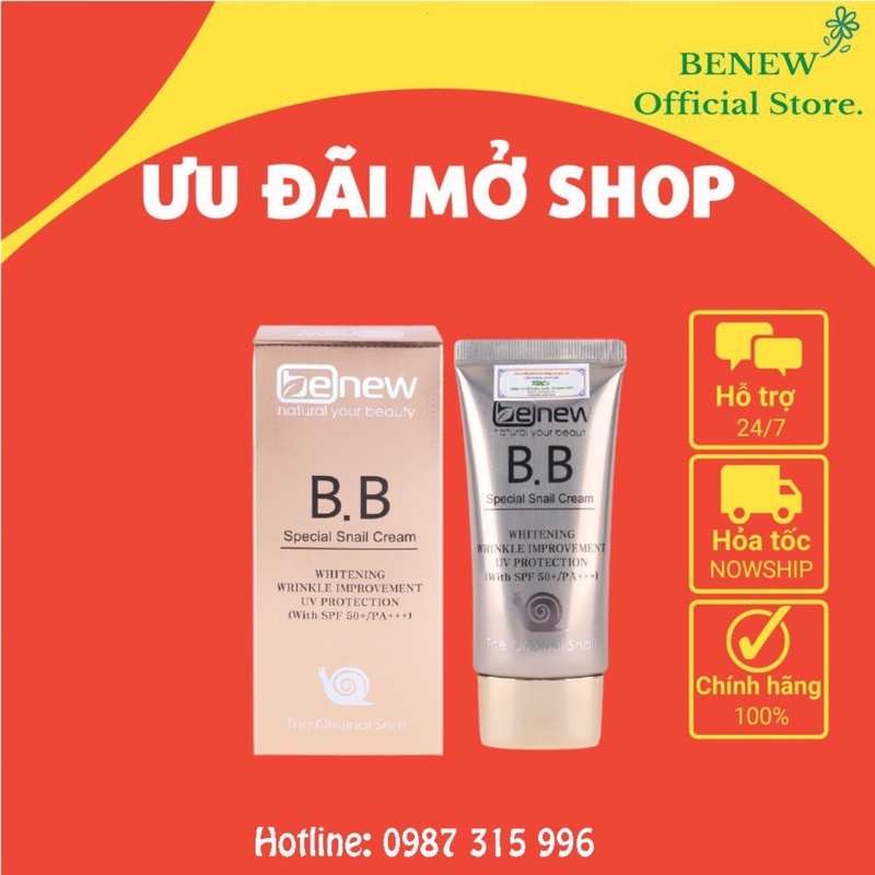 [SIÊU SALE]KEM LÓT NỀN TRANG ĐIỂM BB CAO CẤP BENEW SPECIAL SNAIL