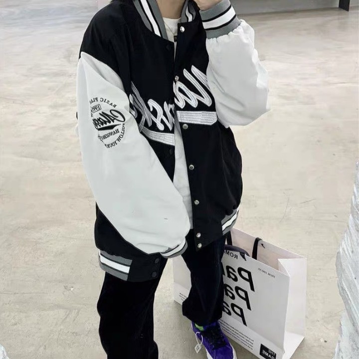 Áo bomber jacket nam nữ vải gió dù form rộng chữ MUSKY RÔ STORE AK18