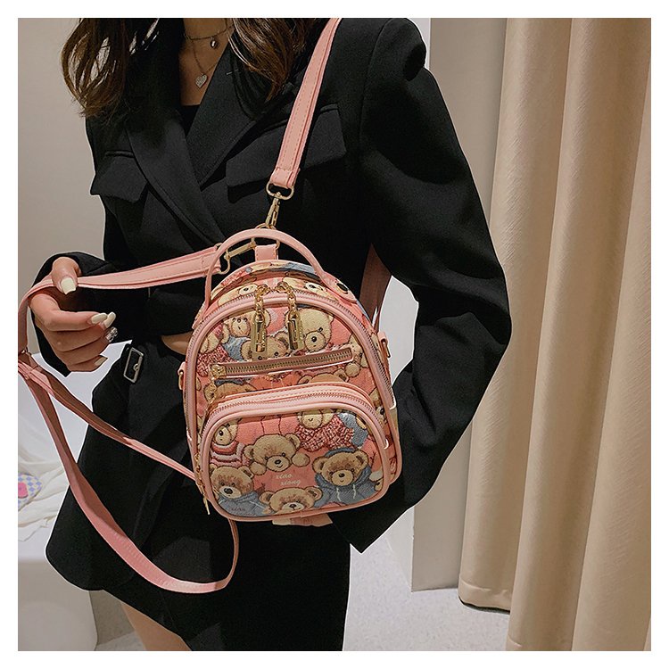 Ba Lô In Hình Gấu Thời Trang Dành Cho Nữ