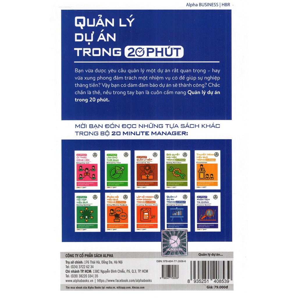 Sách - Quản lý dự án trong 20 phút (Tái bản 2018)