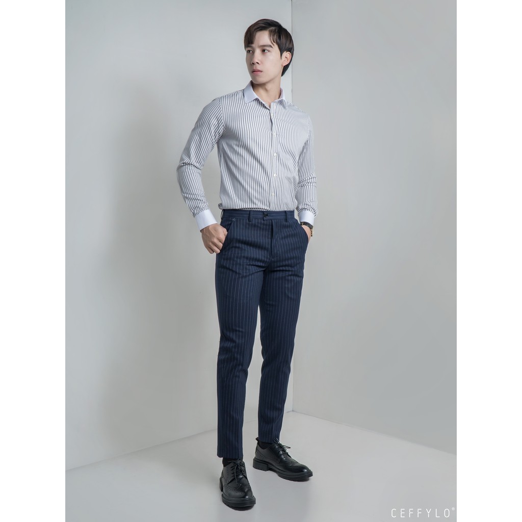 Quần Âu Kẻ Sọc Form Slimfit Ôm Nhẹ Vải Mát Không Lo Mất Dáng - POLIDO MALL | BigBuy360 - bigbuy360.vn