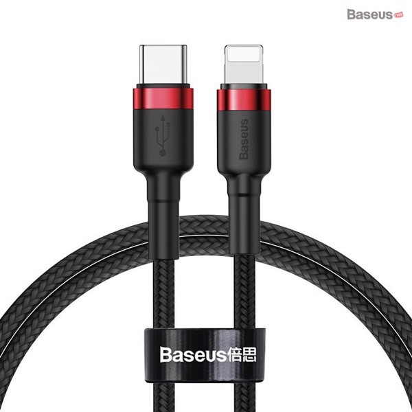 [Mã 2404EL10K giảm 10K đơn 20K] Cáp sạc nhanh 18W dùng cho iPhone, iPhone - Baseus Cafule Data Cable Type-C to iP 1m