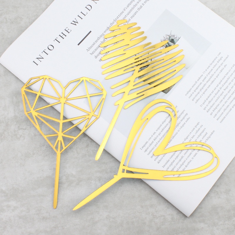 Topper Trang Trí Bánh Kem Hình Chữ &quot;Love&quot; Bằng Acrylic