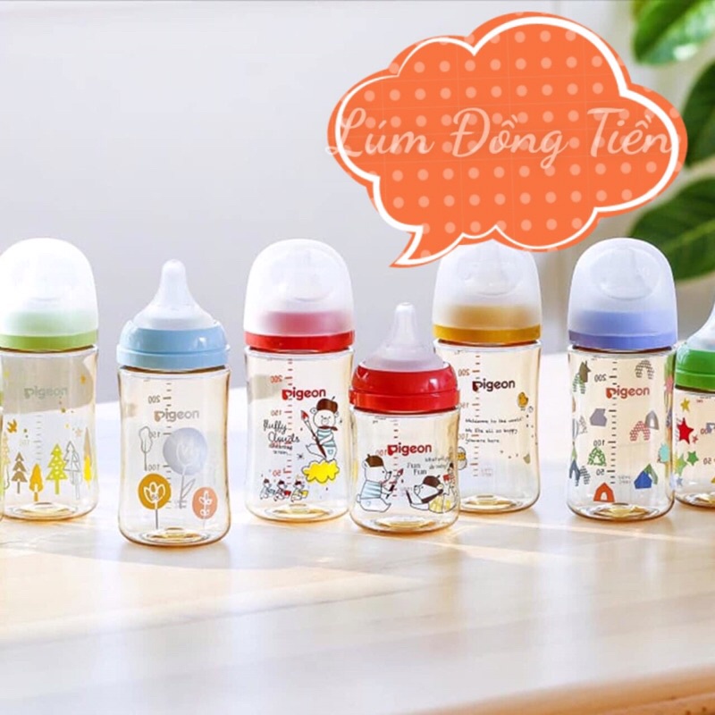 Bình Sữa Pigeon PPSU Nội Địa Nhật 160ml 240ml Mẫu Mới 2022 Thế Hệ 3 Chính Hãng