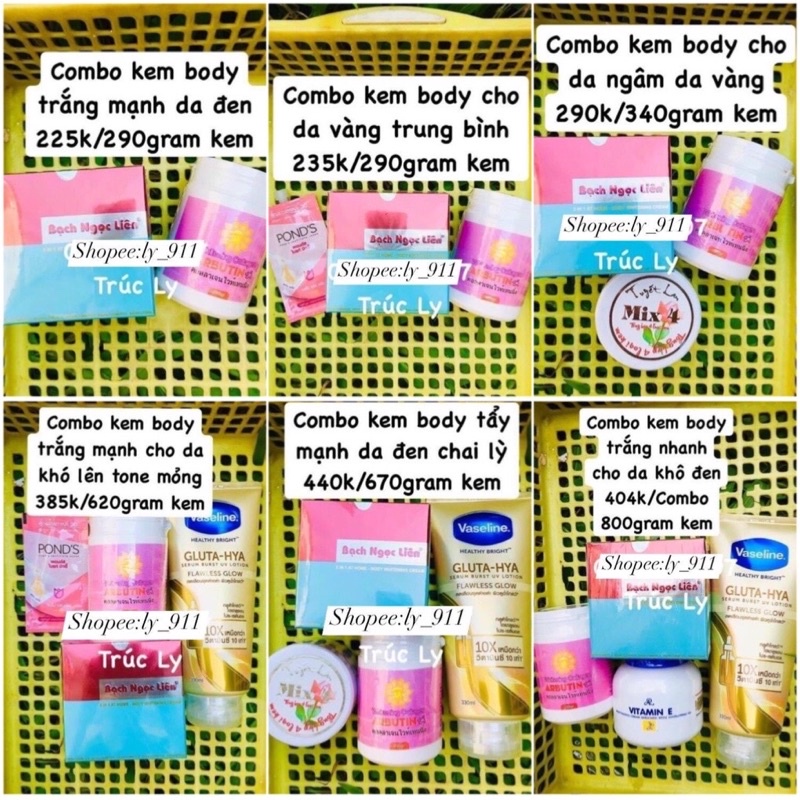 Combo kem Bạch Ngọc Liên 3c3 abutine Hồng