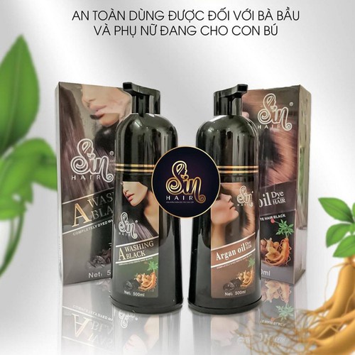 ✅[CHÍNH HÃNG] Dầu Gội Phủ Bạc SIN HAIR 500ml - Dầu Gội Đen Tóc Nhât Bản-MILALO