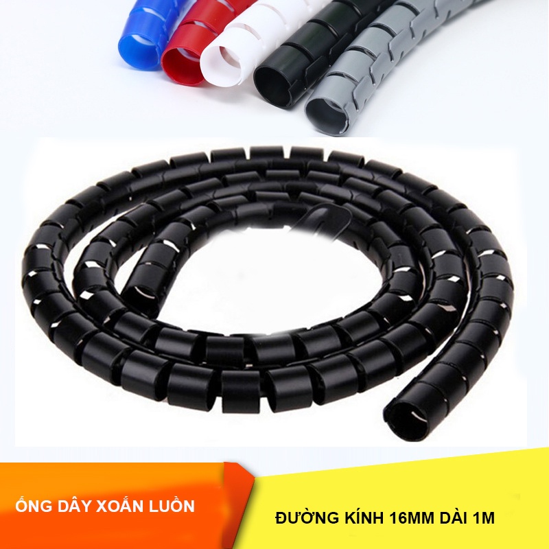 Ống Xoắn Quấn Gọn Dây Điện - Dài 1 mét