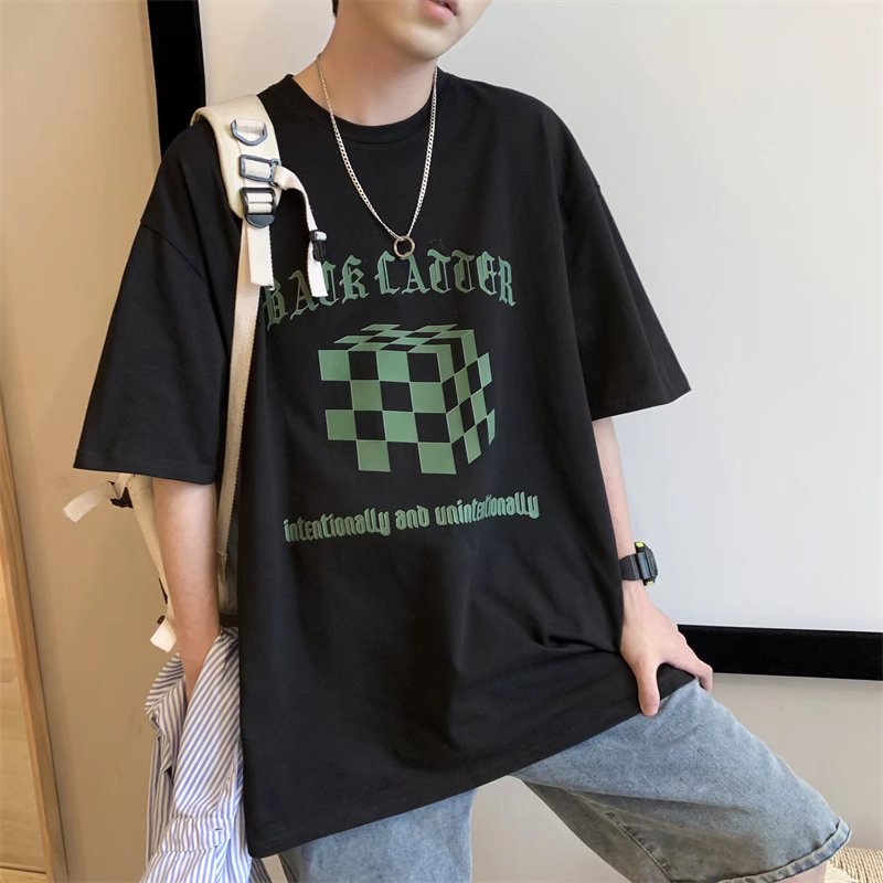 Áo Thun Tay Ngắn Dáng Rộng In Chữ Cỡ Lớn Thoải Mái Thời Trang Mùa Hè Cho Nam Và Nữ M-5XL