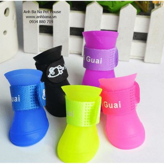 Giày đi mưa cho chó Silicon