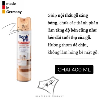 Xịt vệ sinh nội thất gỗ, ngăn mối mọt Denkmit - nội địa Đức - chai 400ml