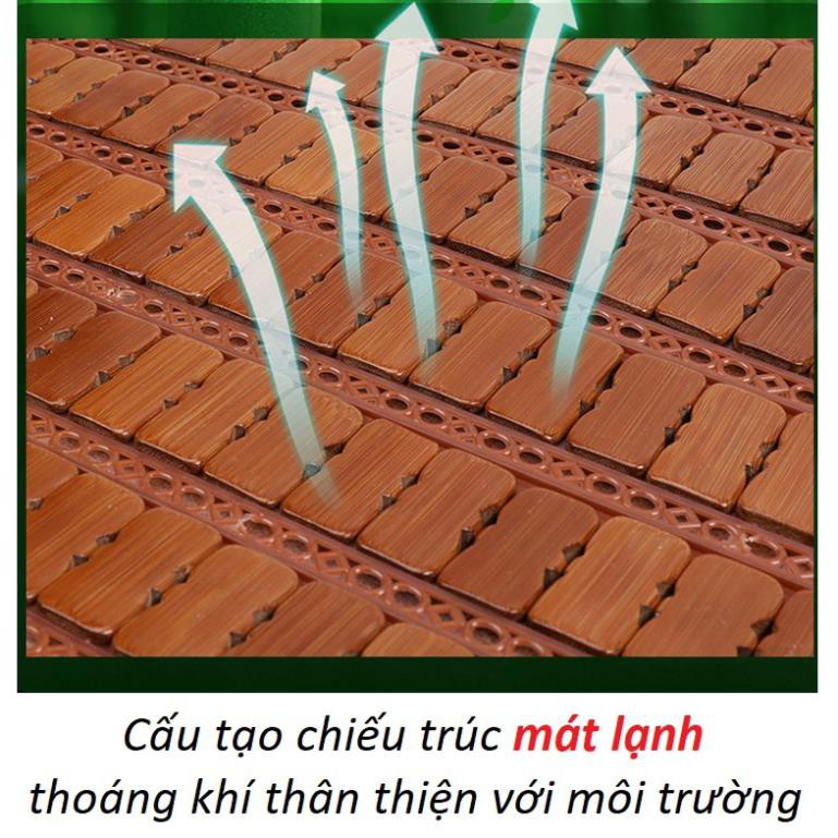 Bọc ghế chiếu trúc chiếu tre lót ghế xe hơi ô tô thoáng khí chống nóng 2 màu thời trang