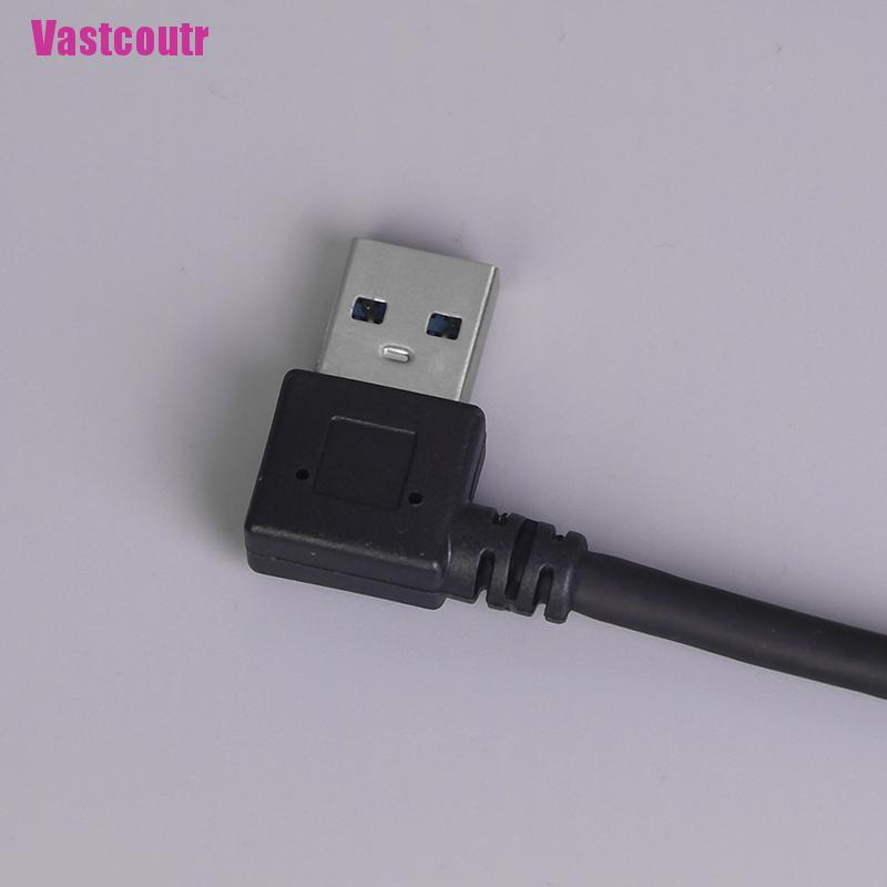 Dây cáo dữ liệu USB 3.0 chuyển dầu cắm loại A sang đầu cắm Micro B 25cm xoay góc phải 90 °