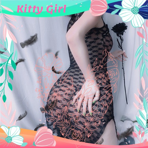 Cosplay Sexy Sườn Xám Ren Xuyên Thấu Dáng Dài Cổ Tàu Kèm Quần Lót Lọt Khe Quyến Rũ CO15 | BigBuy360 - bigbuy360.vn