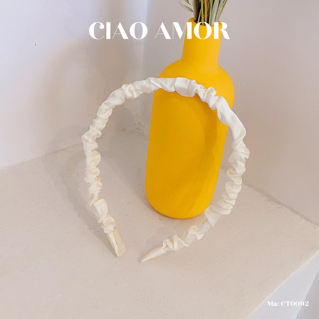 Cài tóc nữ, băng đô vải nhún sắc màu Phụ kiện tóc Ciao Amor- CT0092