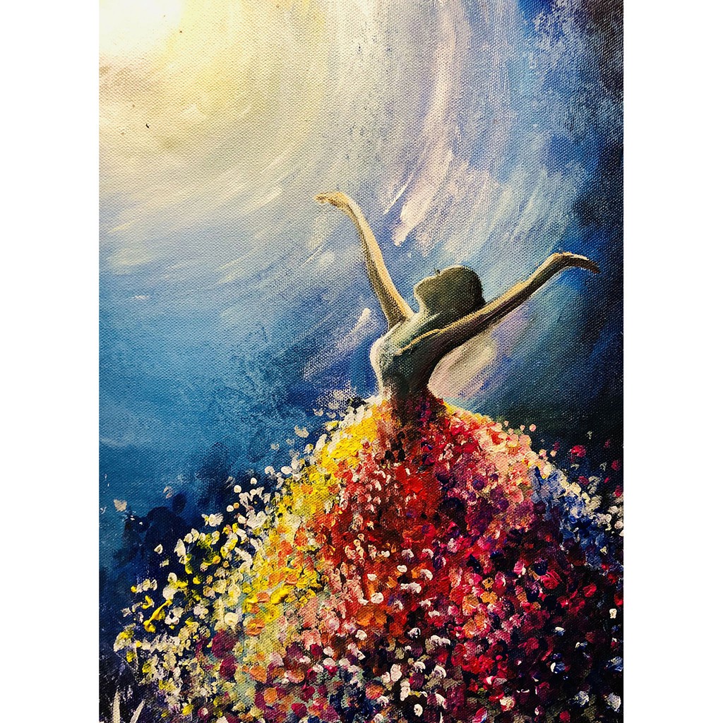 Tranh ghép hình Tini Puzzle 450 mảnh bằng giấy Nữ vũ công  - có nhận in theo yêu cầu tranh xếp hình 36x50