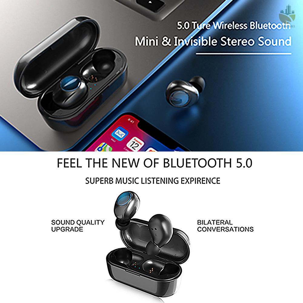 M PT20 TWS Earphones BT v5.0 Wireless Headset Stereo Mini Portable Earbuds 4D HiFi Sound Headphone In-ear Sports Earphones For  HUAWEI iPhone