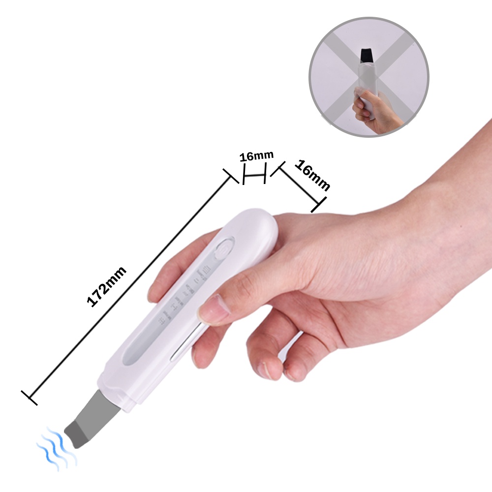 Thiết Bị Mát Xa Siêu Âm Làm Sạch Sâu Loại Bỏ Mụn Đầu Đen Chống Nếp Nhăn, Máy Tẩy Tế Bào Chết Sóng Siêu Âm EMS Ion Sạc Pin Loại Bỏ Mụn Đầu Đen Trên Da Mặt