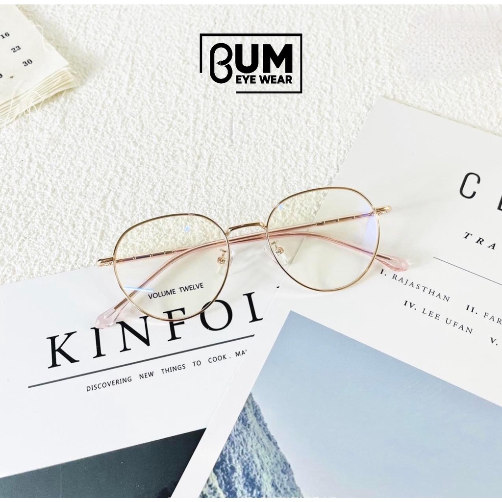 Gọng kính kim loại mắt tròn 🔥🔥🔥 XẢ KHO 🔥🔥🔥 đeo siêu nhẹ nhiều màu cho teen