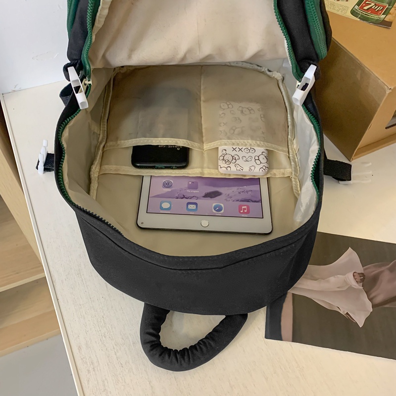 Balo đi học PRETTYZYS sức chứa lớn 14 inch thời trang Hàn Quốc 2021 cho nữ sinh