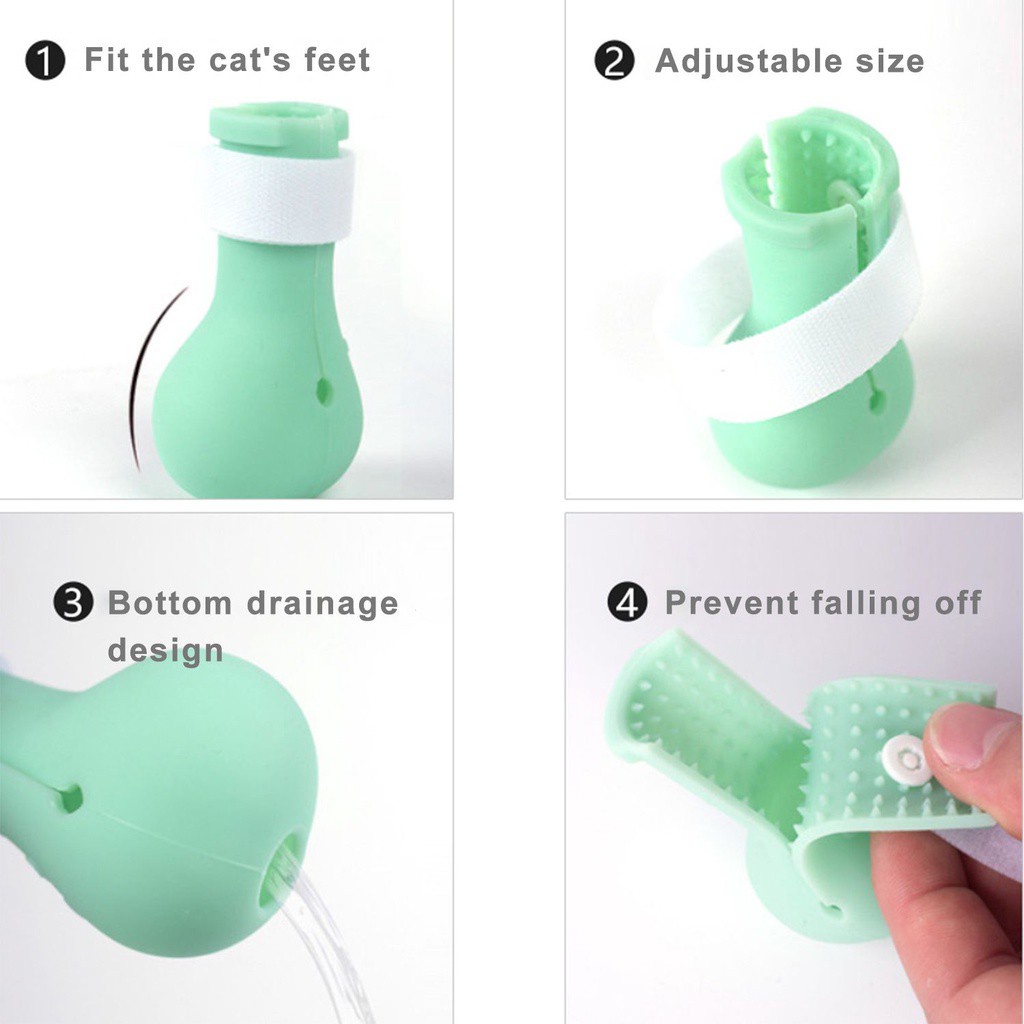 Set 4 vỏ bọc bảo vệ móng chân mèo nhiều màu tùy chỉnh tiện dụng