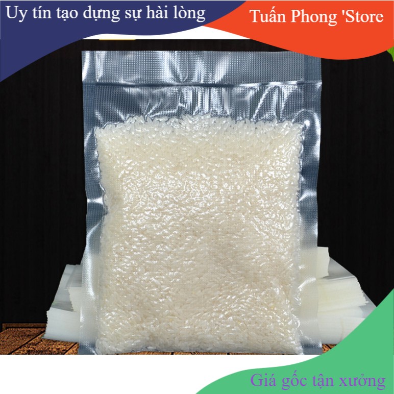Bộ 10 Túi Hút Chân Không Một Mặt Nhám Cho Máy Vacuum Sealer 25X17Cm⚡FREESHIP⚡ TP'S