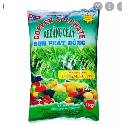 1kg Sunfat đồng 99 % hỗ trợ trừ nấm bệnh cây trồng