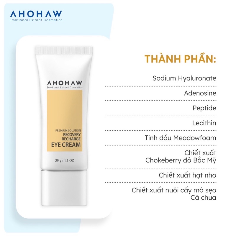 Kem Dưỡng Mắt Ahohaw Premium Solution 250gram