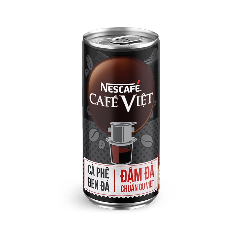 [Tặng 3 ly sứ Pastel] Bộ 12 lon Cà phê đen uống liền NESCAFÉ® CAFÉ VIỆT (lon 170 ml) | BigBuy360 - bigbuy360.vn