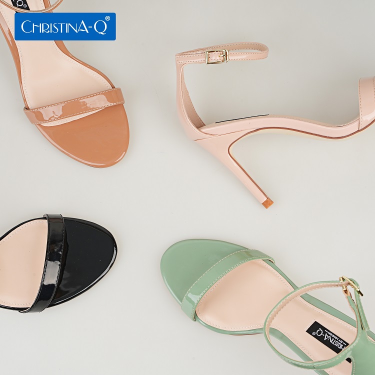 Giày sandals nữ cao gót nhọn 9cm ChristinA-Q XDN261