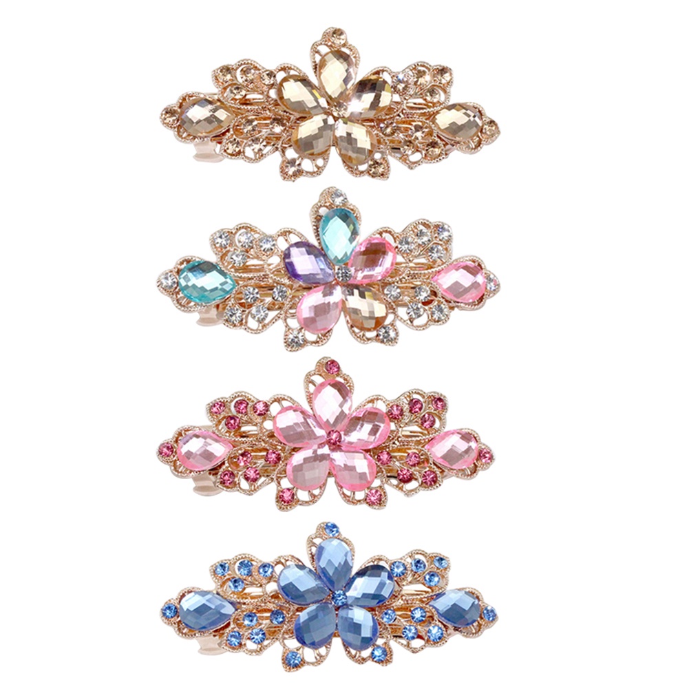 Kẹp tóc hoa đính đá xinh xắn dành cho nữ