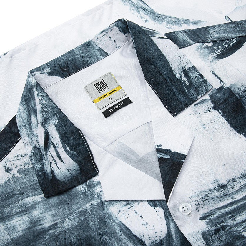 Áo Sơ Mi Nam ICON DENIM Tay Ngắn Cổ Vest Relax Fit Brush | BigBuy360 - bigbuy360.vn