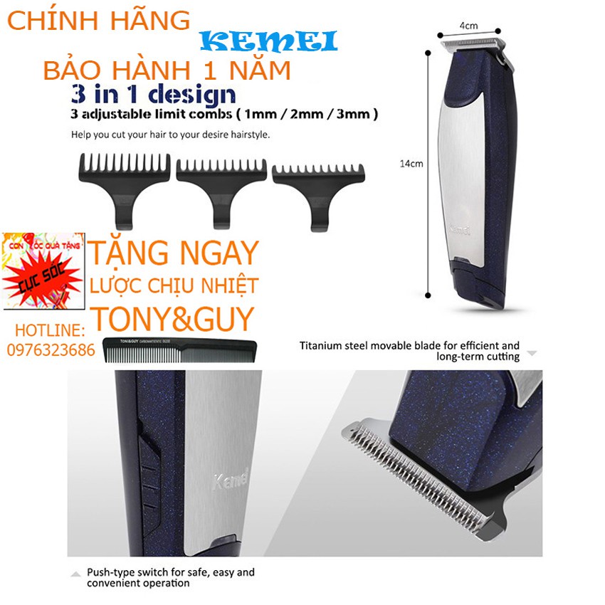 [Tặng Lược Tony Cao Cấp]Tông đơ chấn viền chuyên nghiệp Kemei 5021 và Surker sắc bén có cổng sạc USB tiện dụng