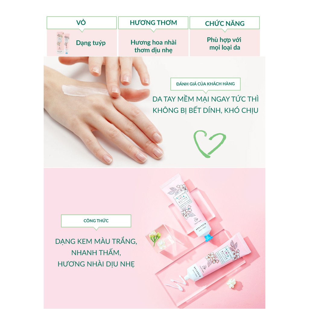 [Nhận quà 200k] Kem Dưỡng Da Tay Cấp Ẩm Trắng Và Mềm Da Hương Nhài Thơm Mát 100ml FSAM STORE | BigBuy360 - bigbuy360.vn