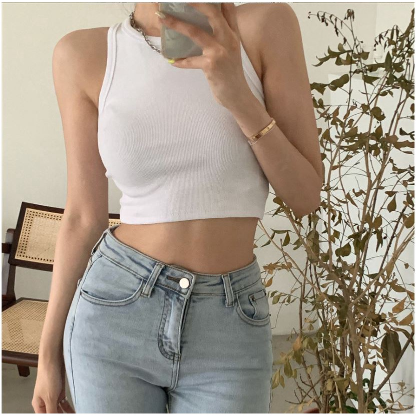 Áo Croptop Sát Lách Nữ Kiểu Dáng Ôm Body Chất Liệu Len Tăm Thoáng Mát (4 Màu Có Bigsize) | BigBuy360 - bigbuy360.vn