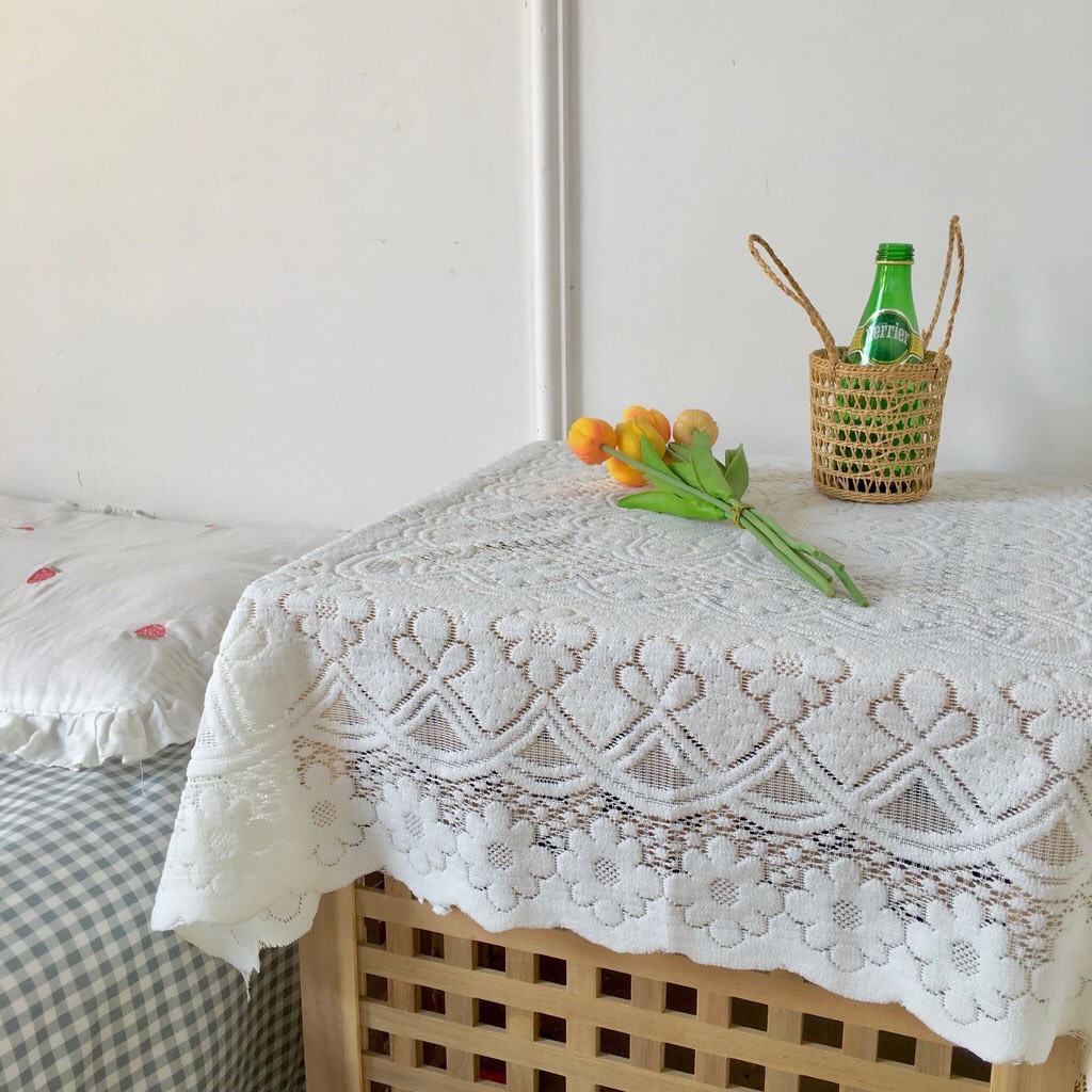 Khăn Trải Bàn Phối Ren Hoa Phong Cách Vintage (Nhiều kích thước tùy chọn) - CÓ SẴN - Daisy.decor