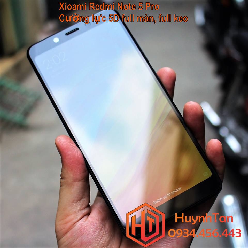 Cường lực 5D cho Xiaomi Redmi Note 5 / 5 Pro full keo toàn màn hình, không chấm liti