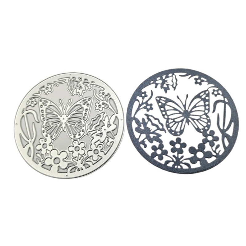 Tấm khuôn cắt dập nổi DIY tạo kiểu hoa bướm bằng kim loại cho làm sổ lưu niệm album thiệp