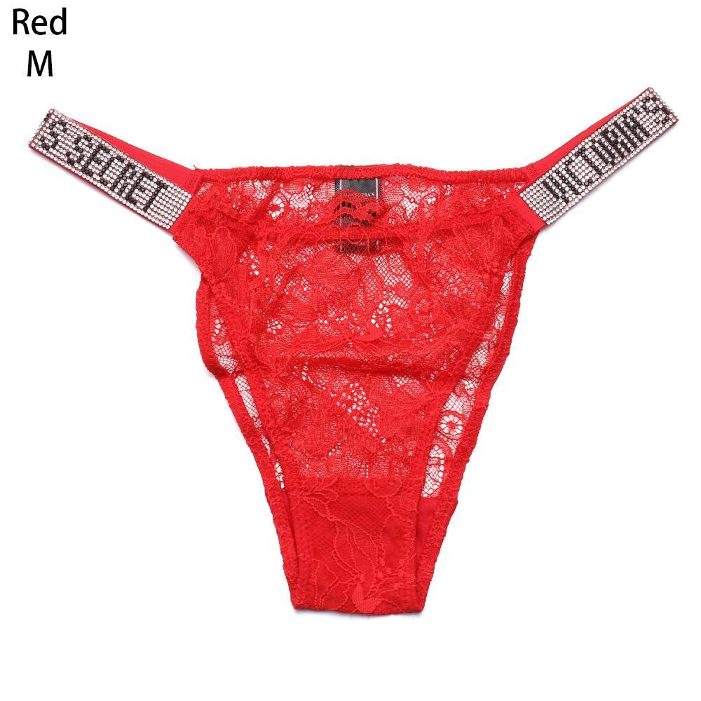 HS Quần Lót Lụa Phối Ren In Chữ Thời Trang Quyến Rũ Cho Nữ|Quần Lót Ôm Sát Quyến Rũ Hợp Thời Trang