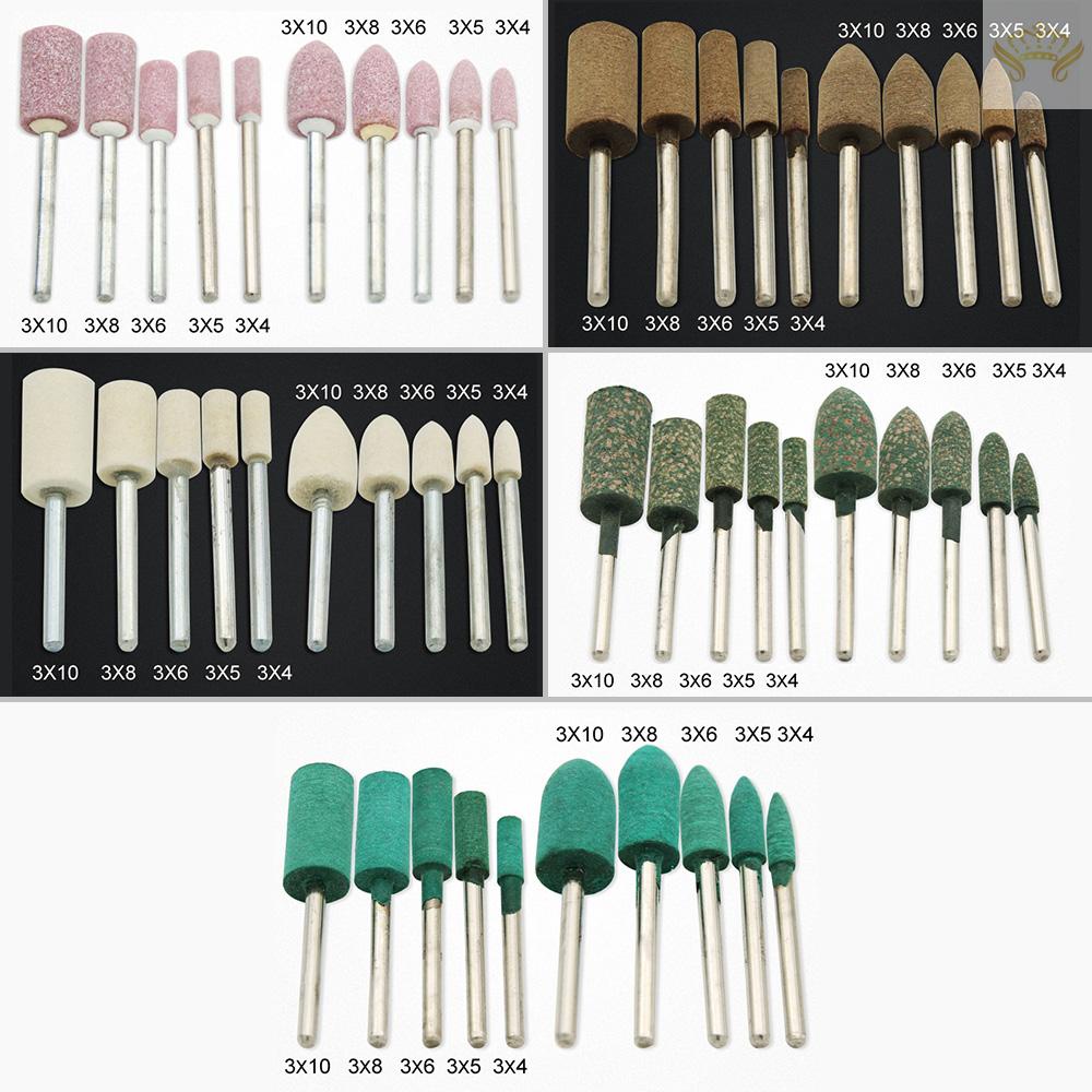 Bộ 100 Đầu Mài Đánh Bóng Điện Tử Bằng Cao Su + Len 1 / 8 &quot;Tiện Dụng