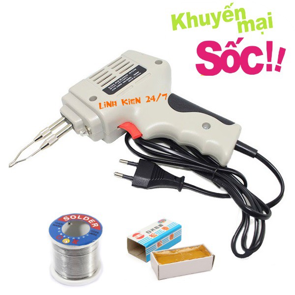 Mỏ Hàn Xung JS2901 220V 100W Tặng Kèm Thiếc và Nhựa Thông