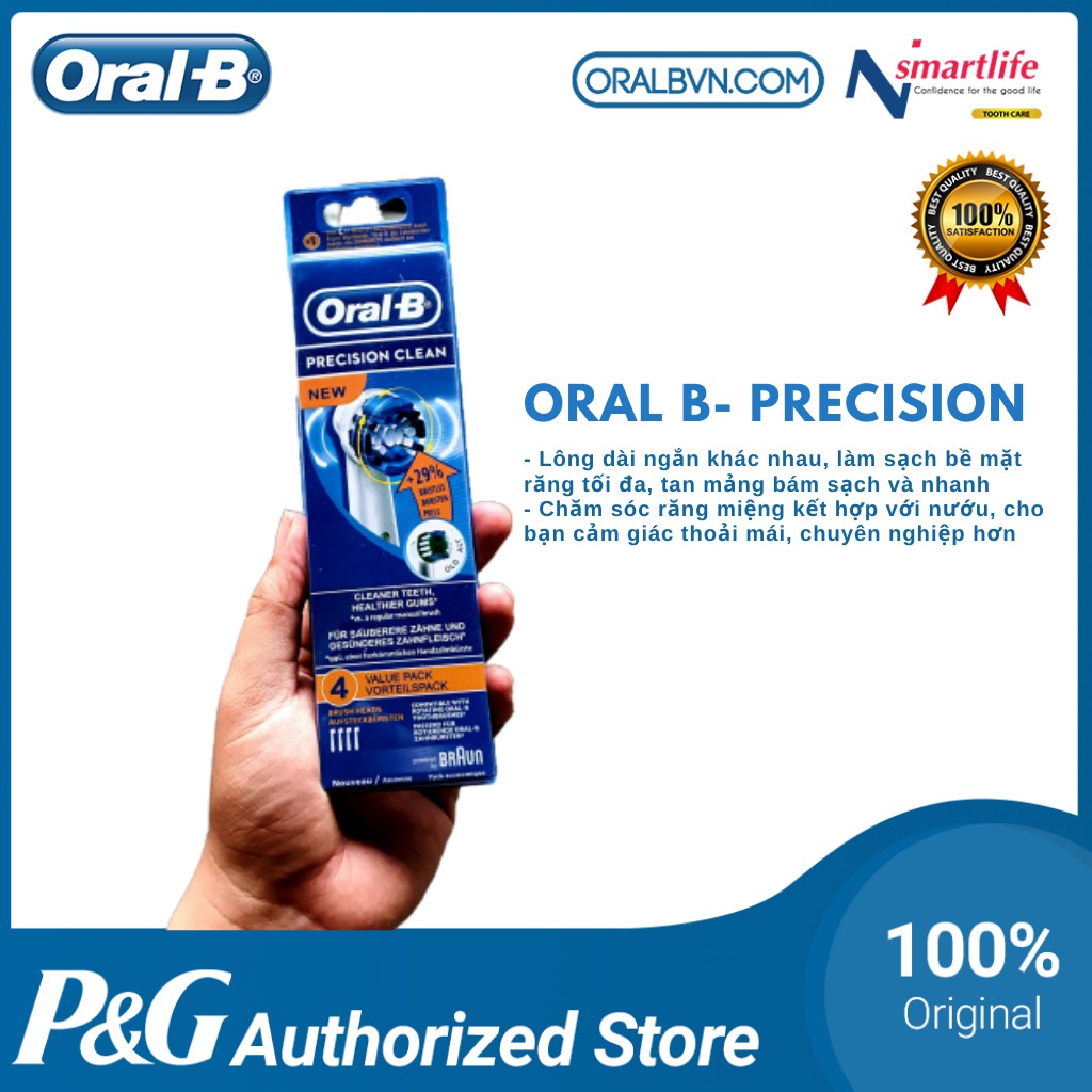 [Mã FMCGFSS giảm 8% đơn 250K] Đầu bàn chải điện Oral B thay thế CROSS ACTION giúp đánh tan mảng bám | BigBuy360 - bigbuy360.vn