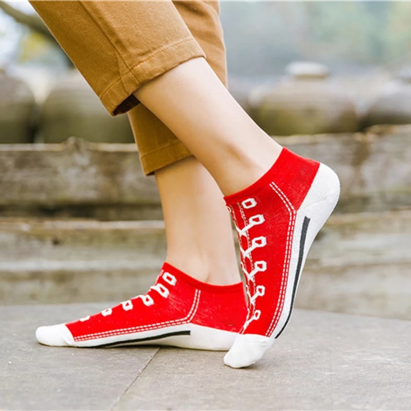 Vớ cotton cổ thấp thoáng khí thoải mái phong cách Hàn Quốc cho nam