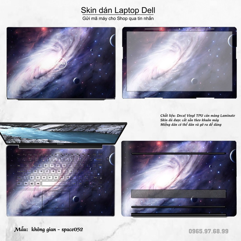 Skin dán Laptop Dell in hình không gian nhiều mẫu 9 (inbox mã máy cho Shop)