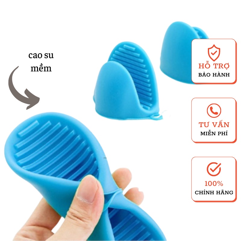 Bao tay bắc xoong nồi chất liệu silicone cách nhiệt tốt