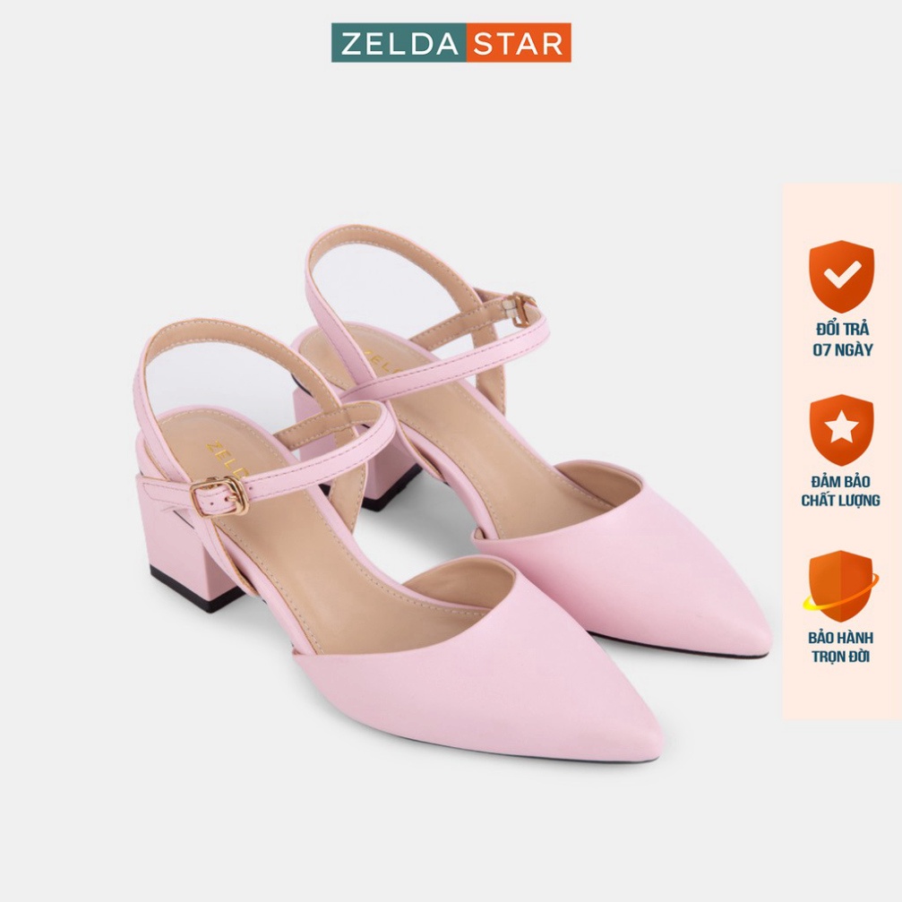 Giày Sandal Zelda Star mũi nhọn gót cao 5cm - SN014920