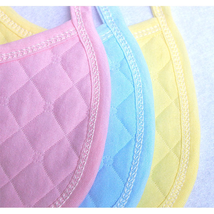 Yếm cotton màu trơn thấm hút tốt cho bé