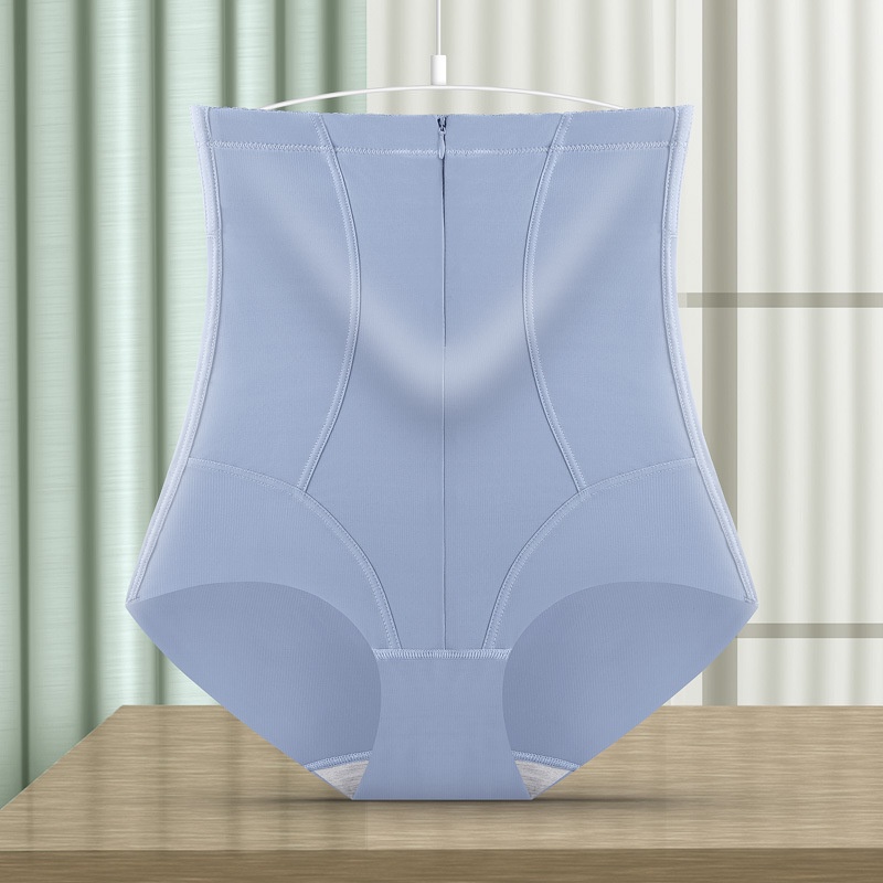 Quần Lót Định Hình Cơ Thể Eo Cao Bằng Lụa Lạnh Có Dây Kéo Chống Chói Hông Giữ Ấm Nâng Hông Chống Chảy Xệ Quần Lót Lưng Cao Không Đường May Định Hình Cơ Thể
